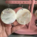 NWOT Floral Round Earrings Red Photo 1