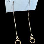 Argento Vivo  Long Chain with Open Ring Dangle Stud Earrings Photo 0