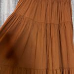 Old Navy Tiered Button Front A-Line Brown Midi Skirt in Size Large Photo 10