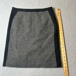 J.Crew Skirt Womens 4 Gray Black Pencil Skirt Houndstooth Two Tone Wool Photo 3