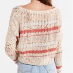 Urban Outfitters UO Sasha Striped Cropped Crochet Sweater Size Small Photo 1