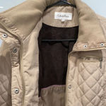 Calvin Klein  Light Khaki Beige Women's Petite Quilted Puffer Jacket Coat XS Photo 4
