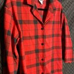 Blair Vintage Red and Black Plaid Button Down Shirt Long sleeve Baggy Sleeve LG Photo 0