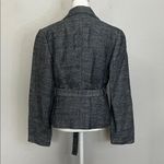 Banana Republic  Tweed Belted Blazer Blue Size Medium Photo 3
