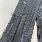 Louna Pants Womens Small Black Faux Leather Cargo Straight Leg Grunge Photo 9