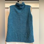 Chaus & Co turquoise turtleneck sleeveless sweater size S/PEC Blue Photo 3
