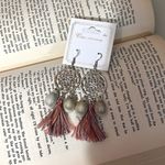 Chloe Accessories Hippie Boho She’ll and Tassel Earrings Silver Photo 1