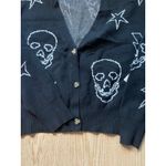 No Boundaries New Women’s  Skull 💀 Print Cardigan Black White size Small 4-6 Photo 1