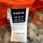 SheIn Bright Orange Lace Corset Top Photo 3