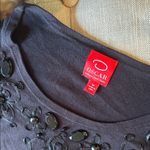 Oscar de la Renta NWT  Missy H’07 Tornasol Black Beaded Sweater Size Medium Photo 5