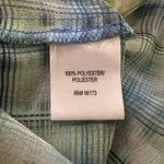 W By Worth blue & green plaid semi-sheer tank top size 0 Photo 6