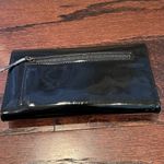 Armani Exchange Black Faux Patent Leather Tri-Fold Wallet Photo 1