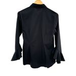 Finley Women's Black Carmella Stretch Button‎ Up Shirt Bell Sleeve Stretch Small Photo 4