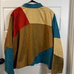 Koret UltraSuede Patchwork Jacket Earthy Embroidered Hipster Washable 32W Tan Photo 4