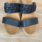 Zodiac Black Leather Poppy Slide Espadrill Sandals, Size 8 Photo 5