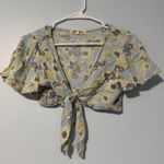 Rewind Boho Floral Tie-Front Crop Top Cardigan Photo 0