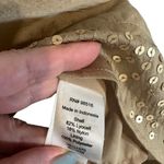 Coldwater Creek  Beige Sleeveless Layered Sequins Detail Blouse Women Sz M Photo 7