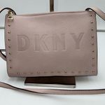 DKNY ‎ Blush Pink Leather Studded Crossbody Bag Photo 1