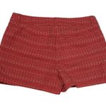 Loft Coral And White Thread Striped Pattern Women's Shorts Size 6 Original 3.5" Photo 1