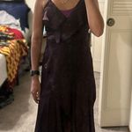 EXPRESS High Low Maroon Satin Dress Photo 0