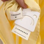 NWT Commense Open Back Midi Sun dress 100% Cotton Butter Yellow sz Medium Photo 9