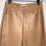 WAYF Brown Faux Leather Straight Leg Pants Size XS Photo 5