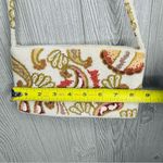 Vintage Walborg Seed Beaded Evening Bag clutch purse with beaded strap White Photo 3