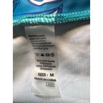 Swim Dress Cover Up Medium Blue Green Floral 80s Mod Style Cute Photo 3