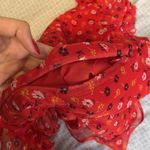 Madewell  Red Tiered-Sleeve Peplum Top Photo 9