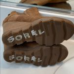 Sorel Women’s Joan Uptown Suede Chelsea Brown Stacked Slip-On Wedge Boots Photo 8