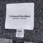 Catherine Malandrino  Marled Gray Knit Zip Up Moto Jacket, Size XXL Photo 7