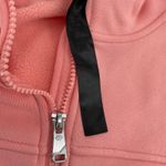 Pink Cropped Quarter Zip Hoodie Fleece Lined Thumbholes Athletic Size XS Photo 2