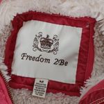 Freedom 2Be Sherpa Lined Vintage Style Hoodie Red Size M Photo 5