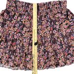 Anthropologie  Pink White Paisley Tiered Elastic Waist Mini Ruffle Skirt Size XL Photo 5