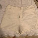 Urban Outfitters White Texture High Waisted  Shorts Photo 1