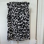 Christopher & Banks black and pale pink sleeveless shirt blouse women's small Photo 1