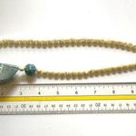 Karla Jordan mother of pearl cream and blue asymmetrical necklace Photo 5