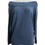 We The Free  Ladies Off Shoulder Navy Sweatshirt Size XS Photo 0