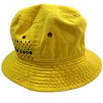 Hand Painted Rainbow Dots Yellow Bucket Hat Photo 4