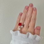 Boutique Rose & Pearl Silver Infinity Ring “Christianne” Femme Classic Bridal Romantic Elegant Gothic Photo 1