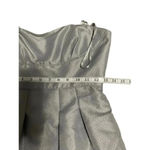 BCBGMAXAZRIA BCBG Silver Cocktail Dress Size 2 Fit Flare Dressy Metallic New Year's Eve NYE Photo 4