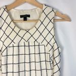 J.Crew  White A-Line Windowpane Plaid Tweed Knee Length Dress 0 Photo 3