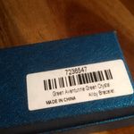 Green Aventurine and Austrian Crystal Paperclip Bracelet Photo 8