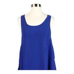 MILLAU Chiffon Blue Shift Swing Dress Sheer Layers Scoop Neck Sleeveless Medium Photo 2
