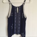 Monteau 2/$15  Boho Blue Cropped Tank Size L Photo 2