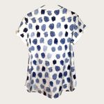 NWT Noracora Blue & White Scalloped V Photo 1