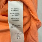 Chico's Chico’s Melon Orange Short Sleeve Tee with Laced Grommets on One Shoulder Sz 1/M Photo 6