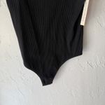 Colsie Bodysuit Womens Medium‎ Black Ribbed Stretch Sleeveless One Piece Photo 2