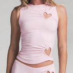 SKIMS  Heart Cotton Blend Jersey Tank Photo 0