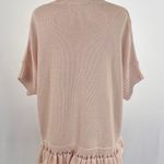 French Connection Ruffle Hem Short Sleeve Sweater Jumper Blush Pink Size Small Photo 11